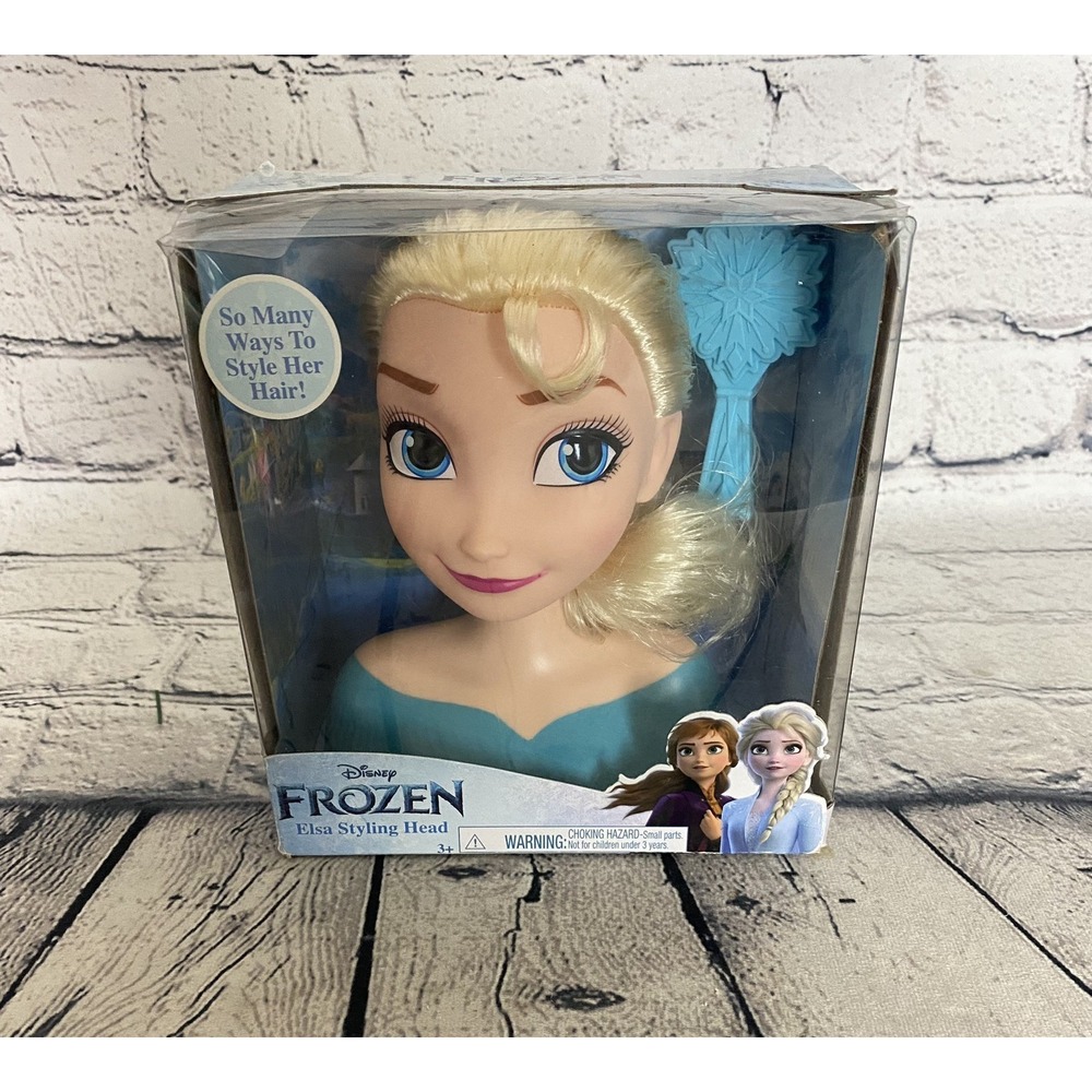 Disney Frozen Elsa Mini Hair Styling Head Brush 6"‎ NEW